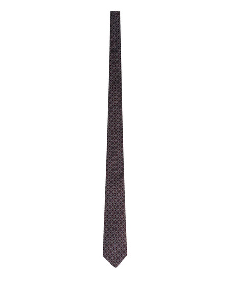  Gucci Crossbit Pattern Tie - Red 