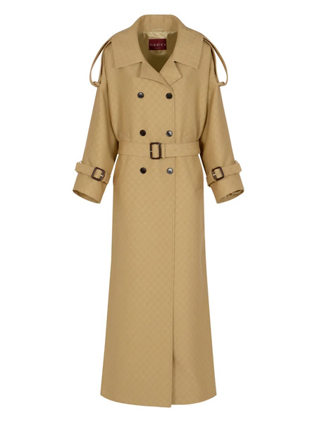  Gucci Double-breasted Trench Coat - Brown 