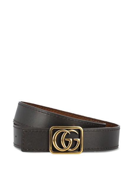  Gucci Double G Buckle Belt - Brown 