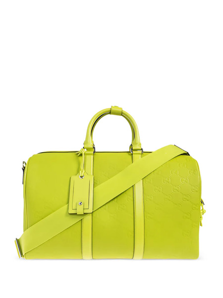  Gucci Edge Embossed Holdall - Green 