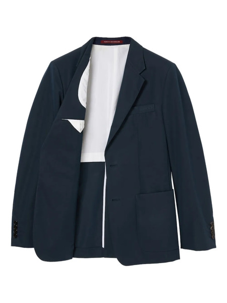  Gucci Embossed-logo Single-breasted Blazer - Blue 