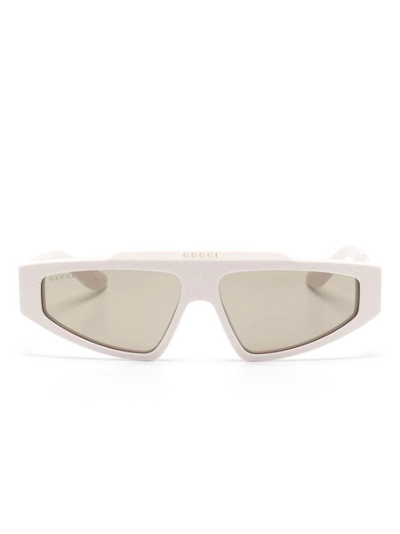  Gucci Eyewear Biker-style Frame Sunglasses - White 