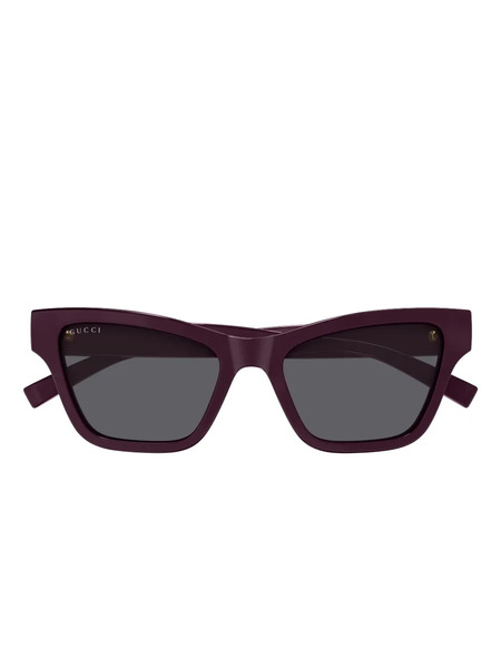  Gucci Eyewear Cat-eye Stripe Sunglasses - Purple 