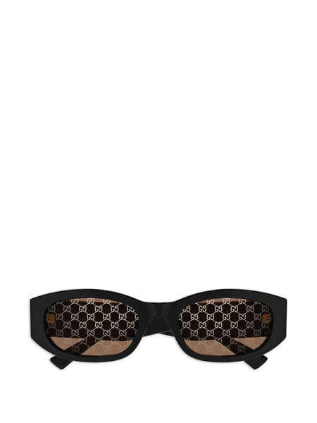  Gucci Eyewear Geometric-frame Pattern Sunglasses - Black 