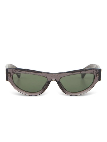  Gucci Eyewear Gg Monogram Cat-eye Sunglasses - Grey 