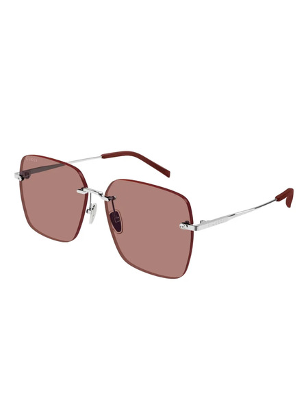  Gucci Eyewear Gg1955sa Square Rimless Sunglasses - Silver 