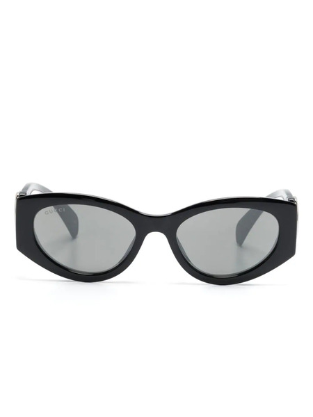  Gucci Eyewear Interlocking G Cat-eye Sunglasses - Black 