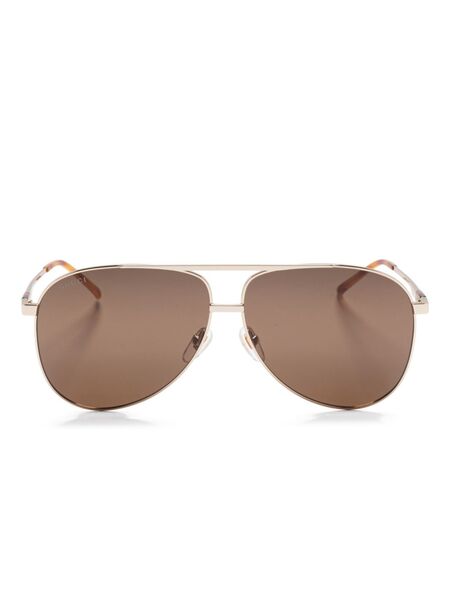  Gucci Eyewear Pilot-frame Sunglasses - Neutrals 