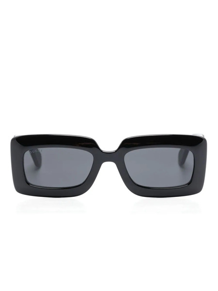  Gucci Eyewear Rectangle-frame Sunglasses - Black 