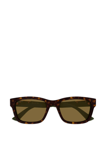  Gucci Eyewear Rectangle-frame Sunglasses - Brown 