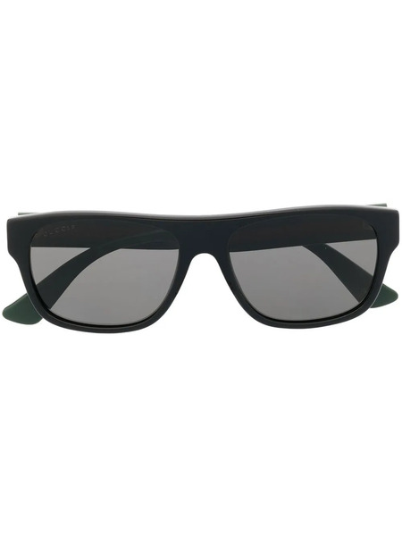  Gucci Eyewear Rectangular Frame Sunglasses - Black 