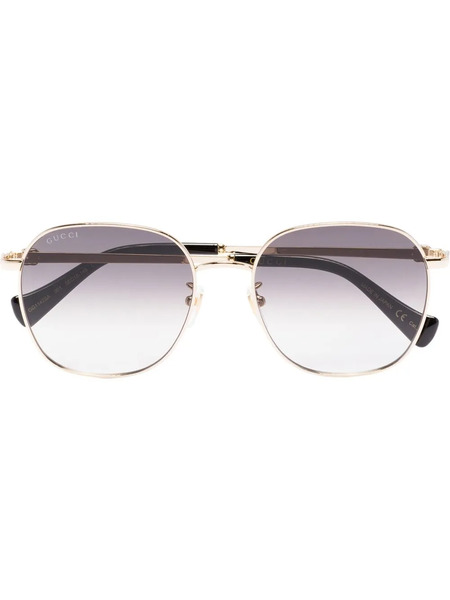  Gucci Eyewear Round-frame Gradient Sunglasses - Grey 
