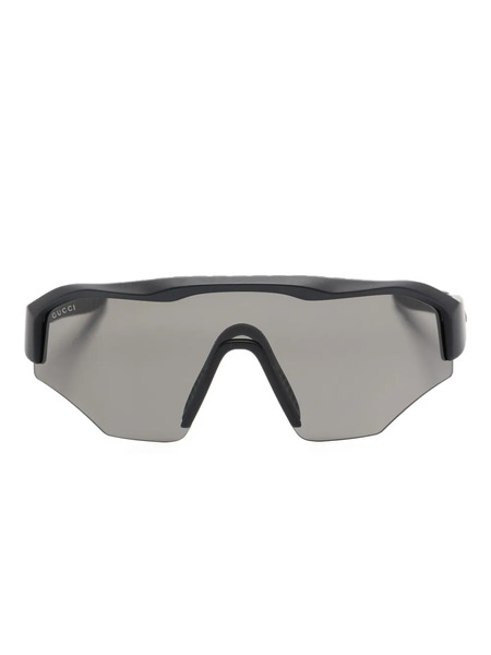  Gucci Eyewear Shield-frame Sunglasses - Black 