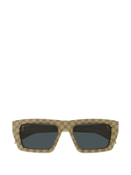  Gucci Eyewear Square-frame Pattern Sunglasses - Neutrals 