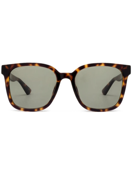  Gucci Eyewear Square Frame Sunglasses - Brown 