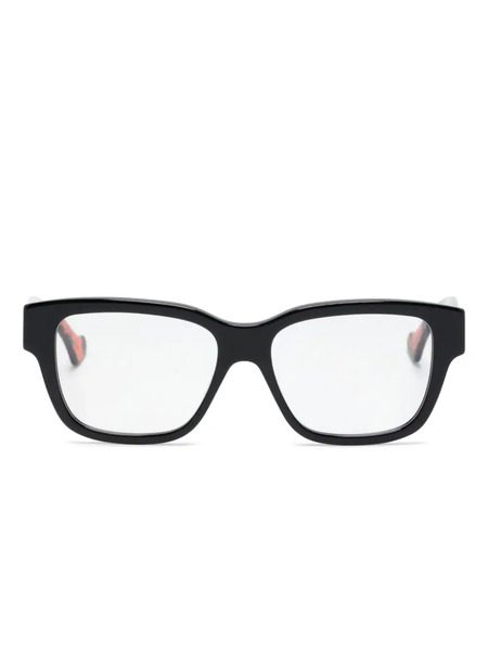  Gucci Eyewear Tortoiseshell Rectangle-frame Glasses - Black 