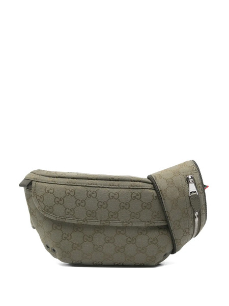  Gucci Gg Canvas Belt Bag - Green 