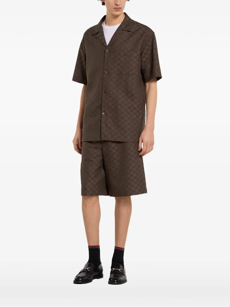  Gucci Gg Canvas Shorts - Brown 