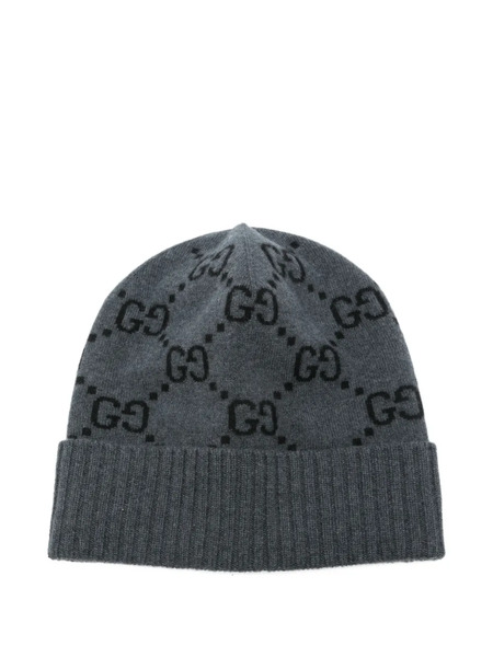  Gucci Gg Cashmere Hat - Grey 