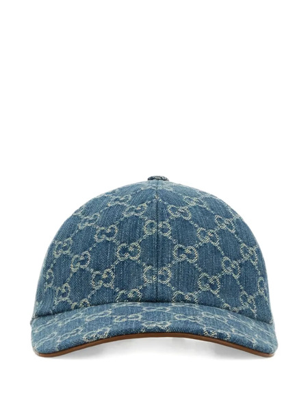  Gucci Gg Denim Baseball Cap - Blue 