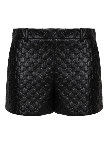  Gucci Gg-embossed Shorts - Black 