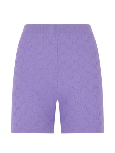  Gucci Gg-jacquard Shorts - Purple 