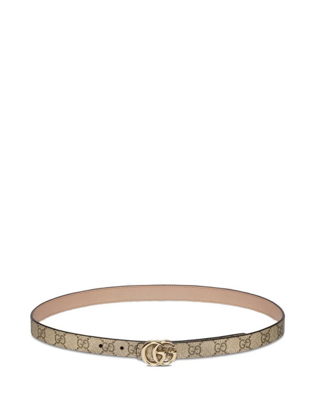  Gucci Gg Monogram-pattern Belt - Neutrals 