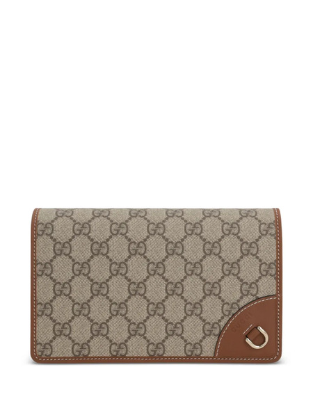  Gucci Gg Monogram Shoulder Bag - Brown 