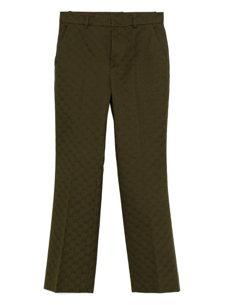  Gucci Gg Monogram Trousers - Green 