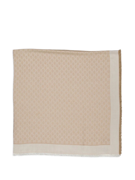  Gucci Gg Pattern Shawl - Neutrals 