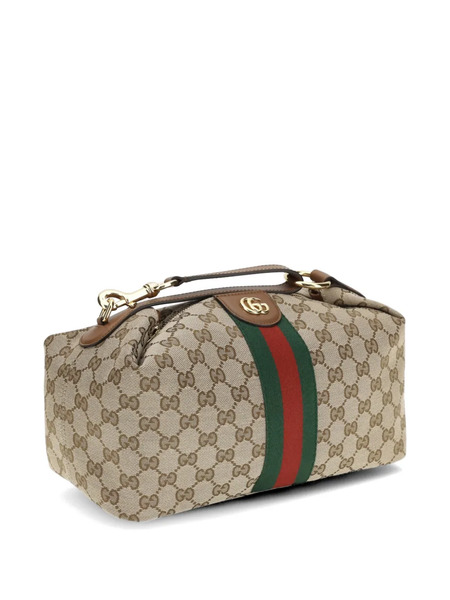  Gucci Gg-pattern Web-stripe Tote Bag - Neutrals 