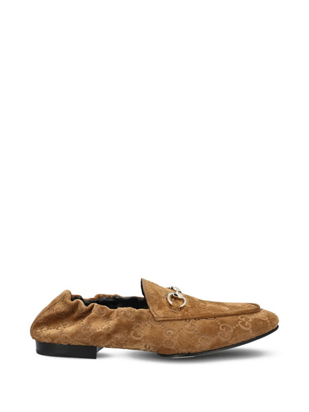  Gucci Gg-patterned Loafers - Brown 