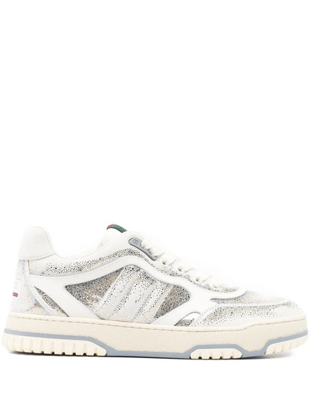  Gucci Glitter Stripe Low-top Sneakers - White 