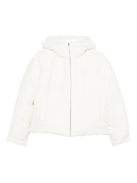  Gucci Hooded Bouclé Jacket - White 