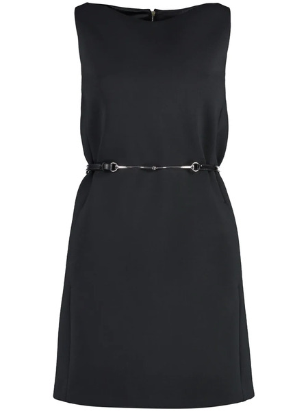  Gucci Horsebit Belted Minidress - Black 