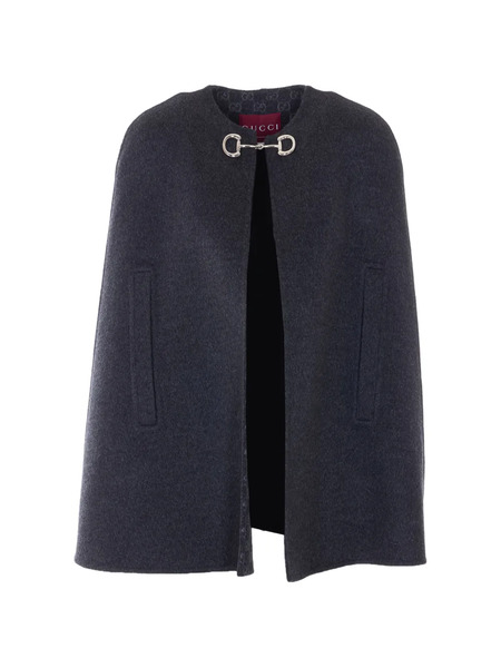  Gucci Horsebit-closure Cape - Grey 