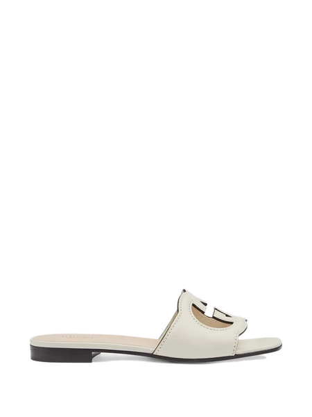  Gucci Interlocking G Mules - White 