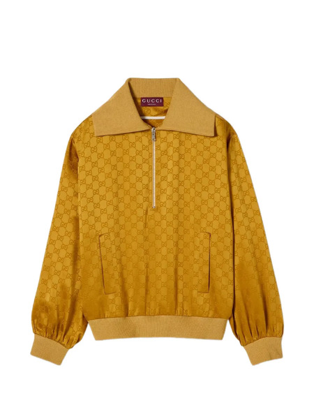  Gucci Jacquard Collared Jacket - Yellow 