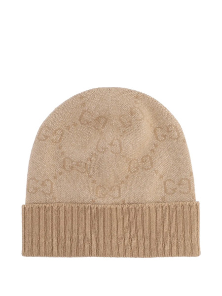 Gucci Jacquard Ribbed Beanie - Neutrals 
