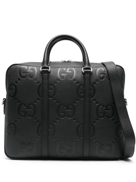  Gucci Jumbo Gg Briefcase - Black 