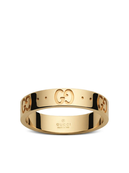  Gucci 18k Yellow Gold Icon Ring 