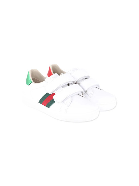  Gucci Kids Ace Low-top Sneakers - White 