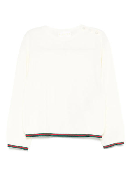  Gucci Kids Contrasting-edge Sweater - White 