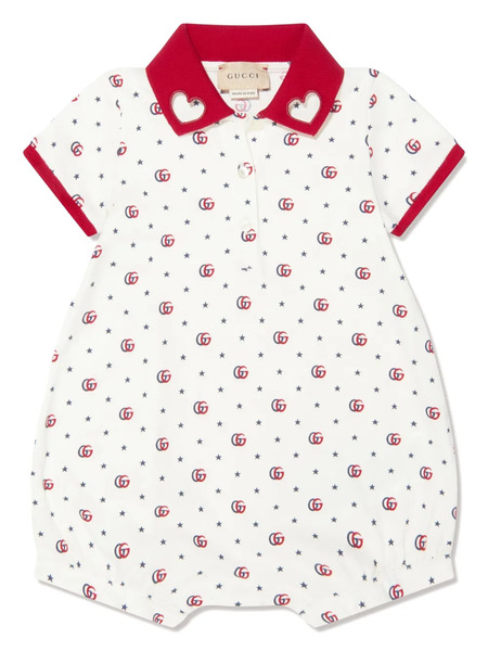  Gucci Kids Double G Cotton Shorties - White 