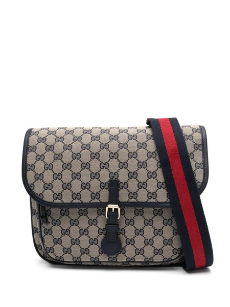  Gucci Kids Gg Canvas Bag - Blue 