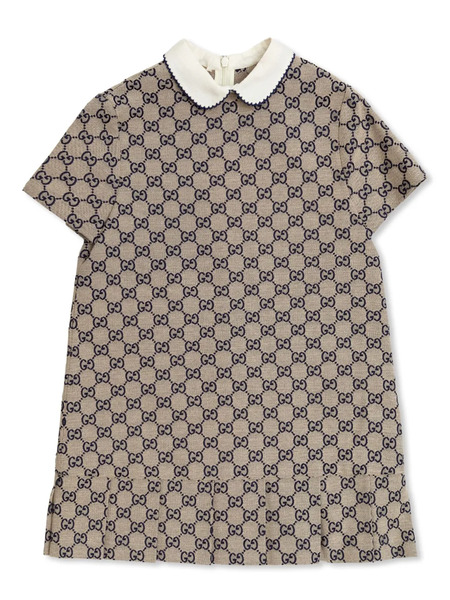  Gucci Kids Gg Canvas Dress - Neutrals 
