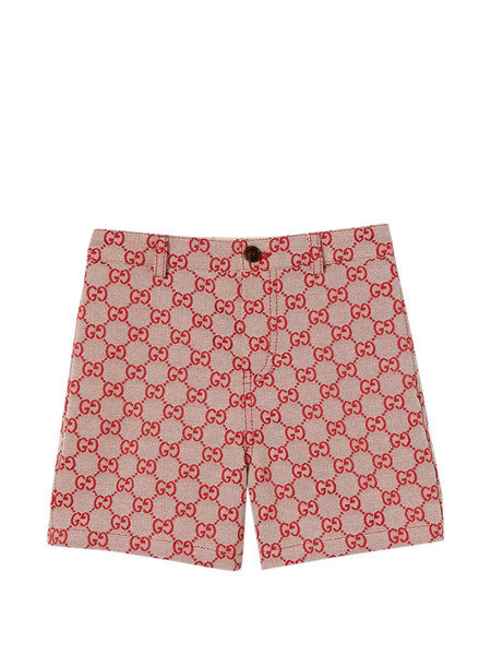  Gucci Kids Gg Canvas Shorts - Neutrals 