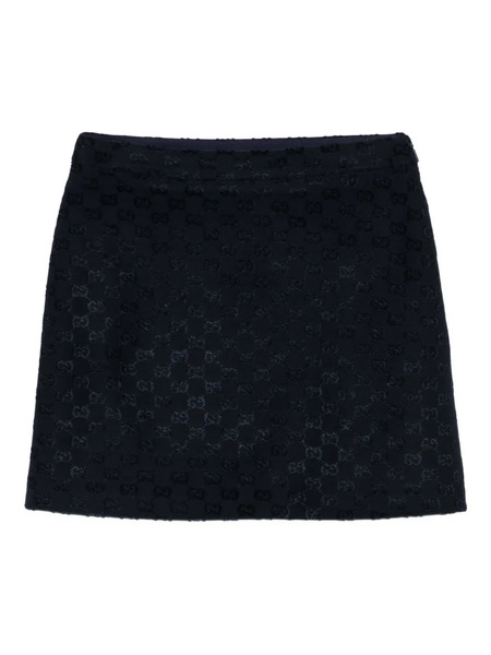 Gucci Kids Gg-pattern Mini Skirt - Blue 