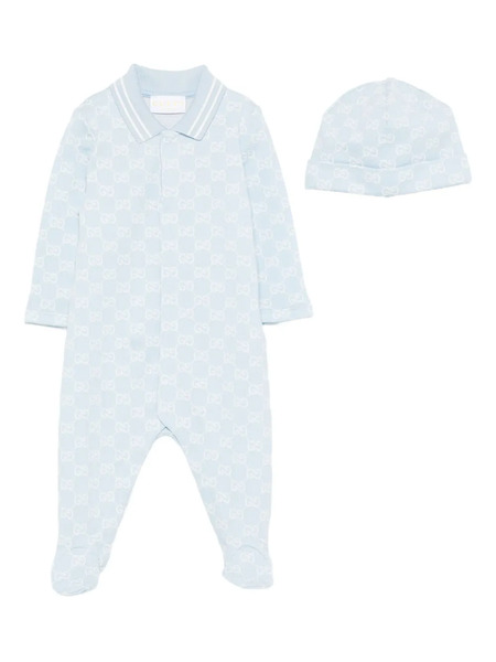  Gucci Kids Gg-pattern Pajamas - Blue 