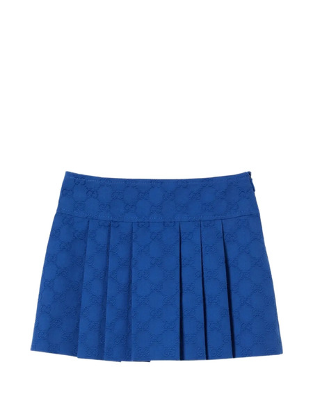  Gucci Kids Gg Pattern Skirt - Blue 